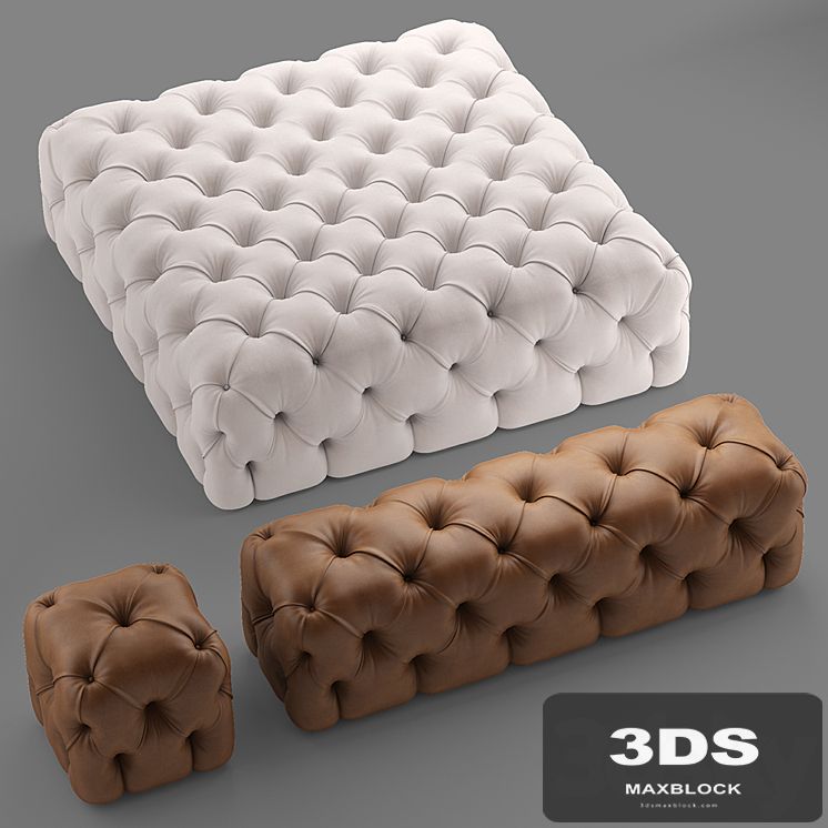 Rollking square pouf