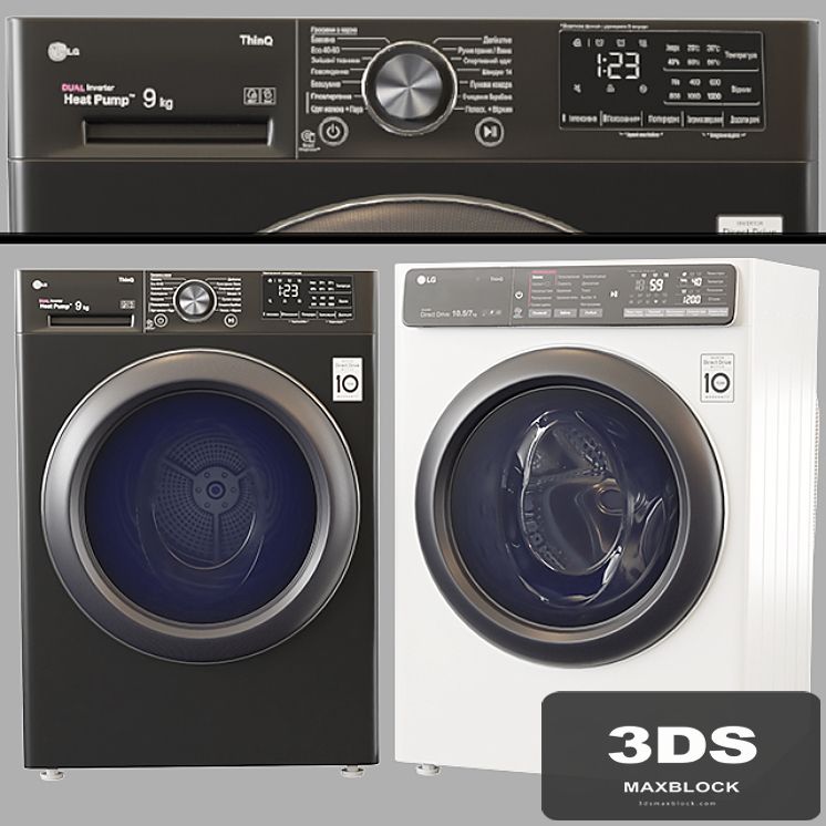 Washing machine and dryer LG / LG DC90V9V9W / LG F4T9RC9P