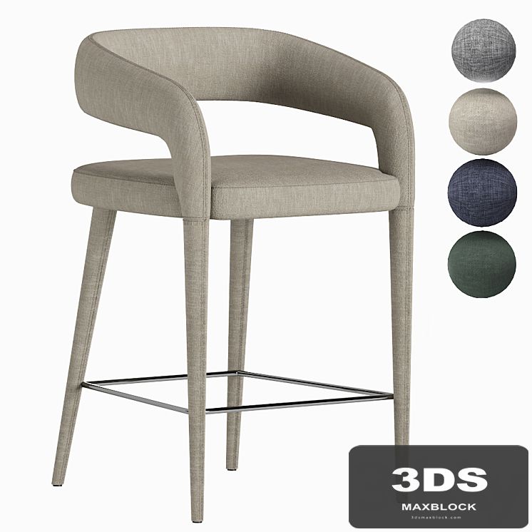 LISETTE GRAY COUNTER STOOL