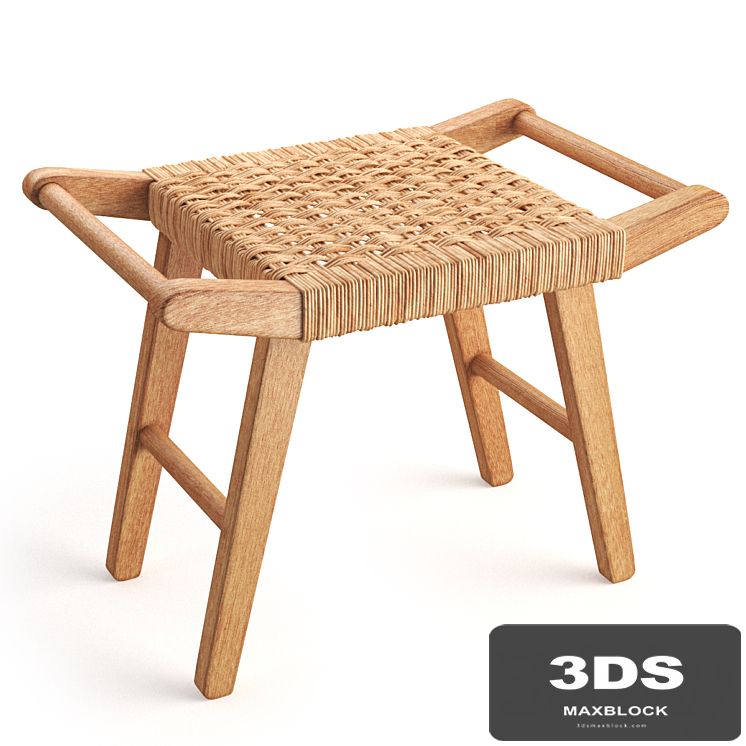 H&M Home Straw-seat stool