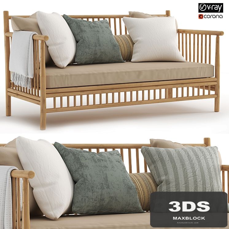 Exotan Bamboo Loungeset-garden bench-01