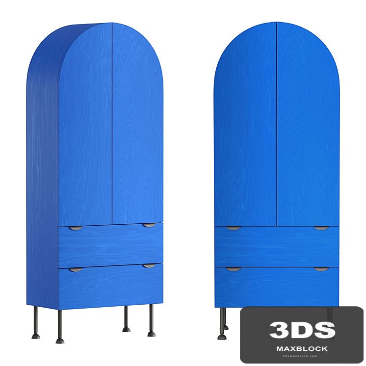 2LGStudio Blue Armoire Dresser