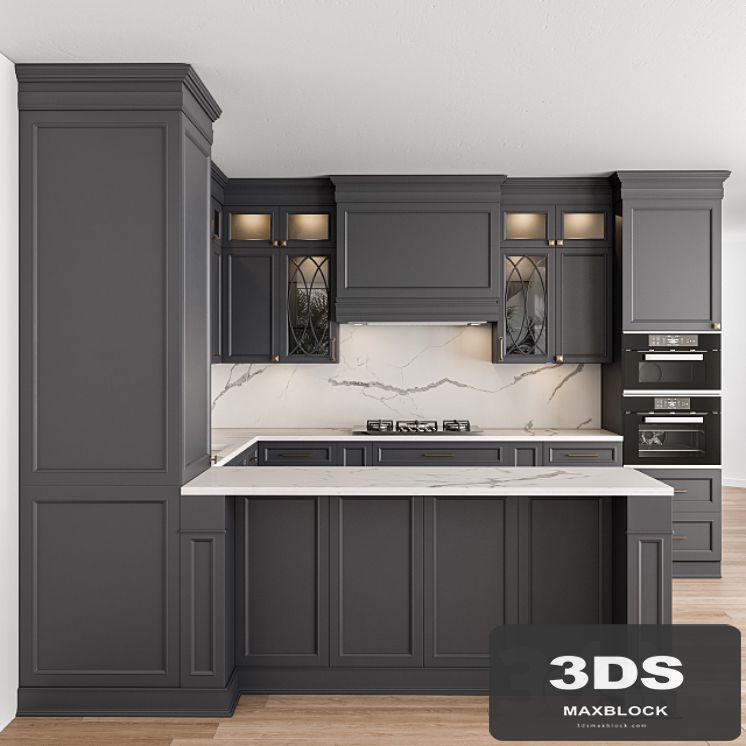 Kitchen Neo Classic Gray and White - Set 37