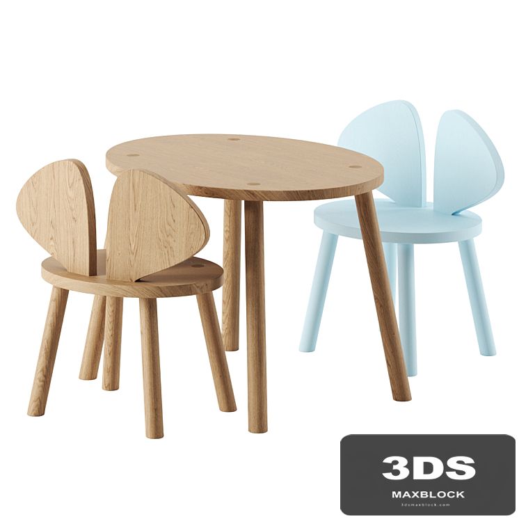 MOUSE CHAIR & TABLE by Nofred