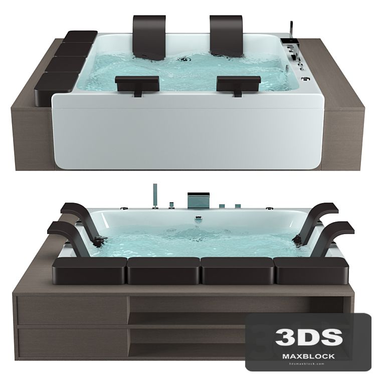Whirlpool bathtub BluBleu Hi-design Thais-Art