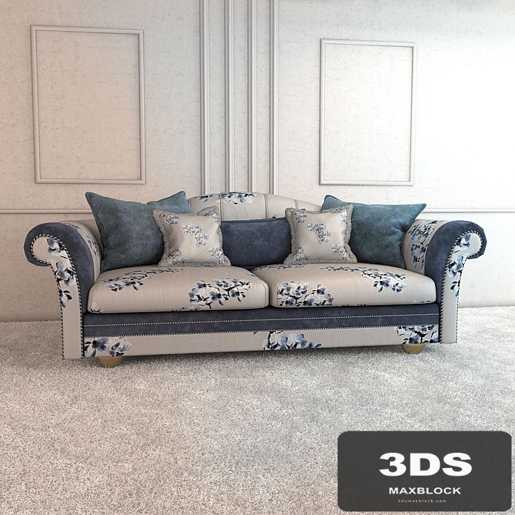 Sofa with velvet