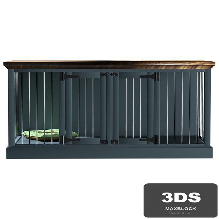 Damien Double Wide Credenza Pet Crate by Archie & Oscar
