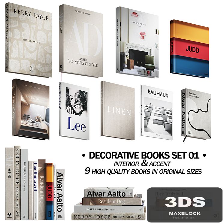 030 Decorative books set 01 neutral 00