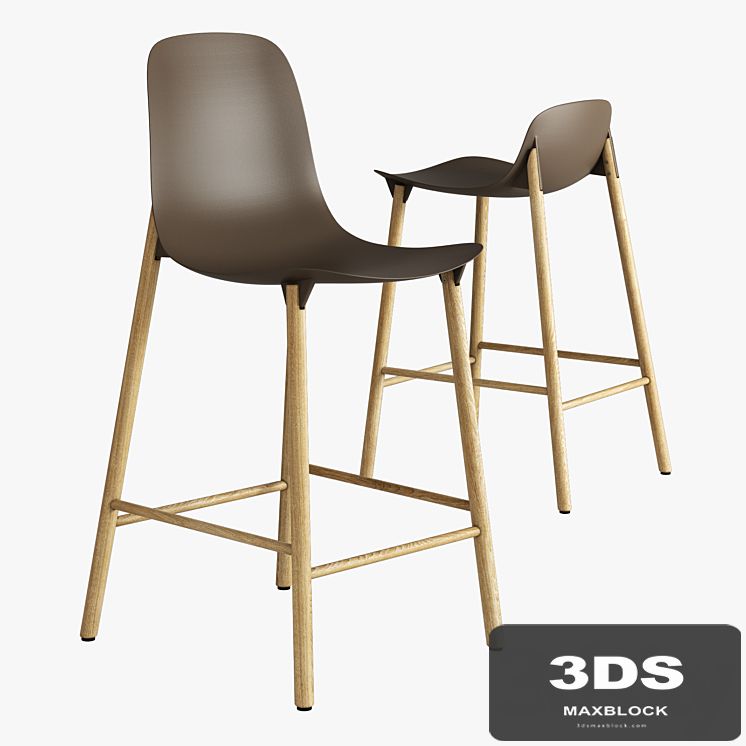 Kristalia sharky stool wood