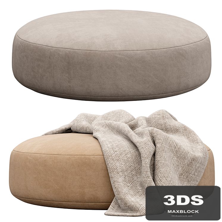 Round pouf by bloomingville