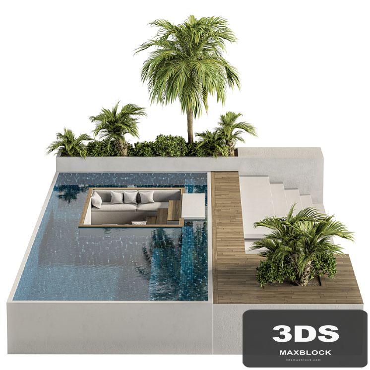 Backyard and Landscape Furniture with Pool 02