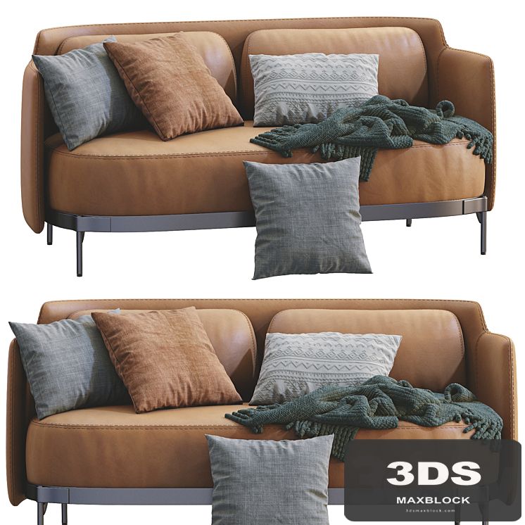 Minotti Tape Leather Sofa