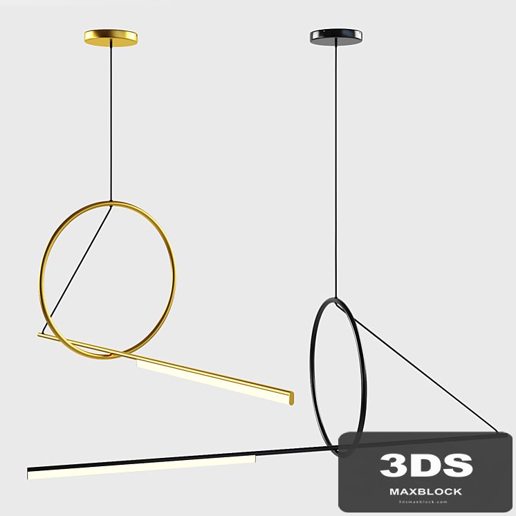 Syzygy pendant light gold L120 / black L140