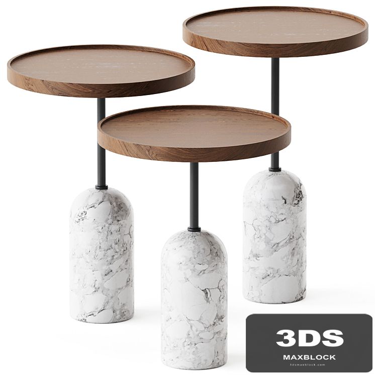Round Side Tables Ekero by Porada