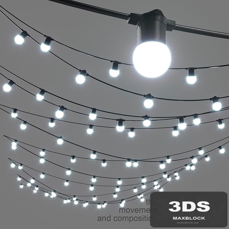 Editable garland belt light street