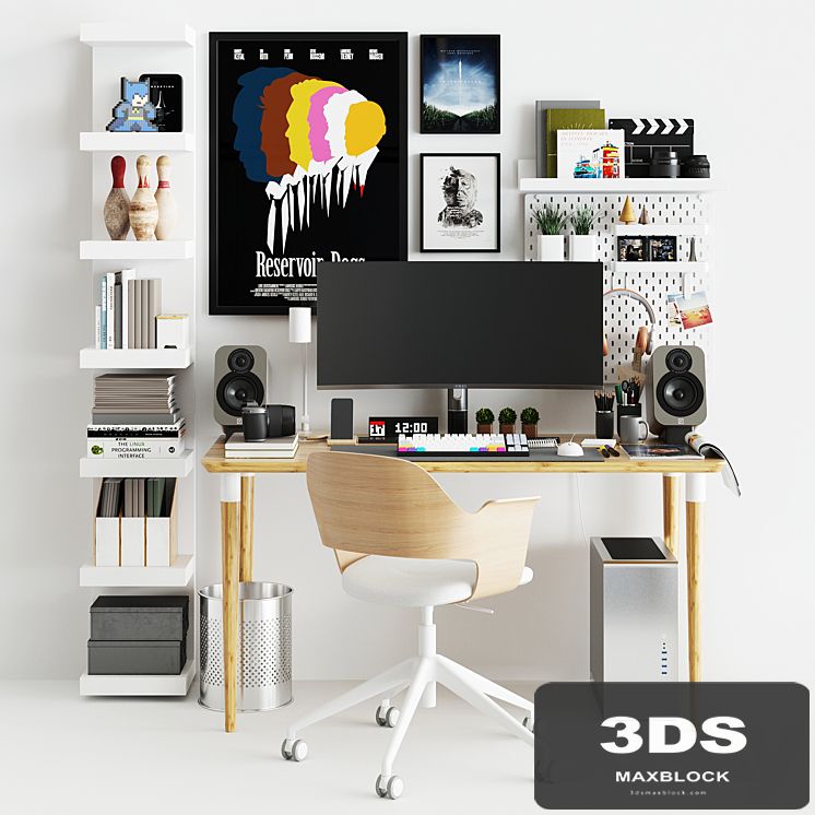 Workplace set with decor IKEA. Sk_2