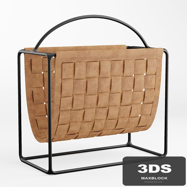 Suede Magazine Holder