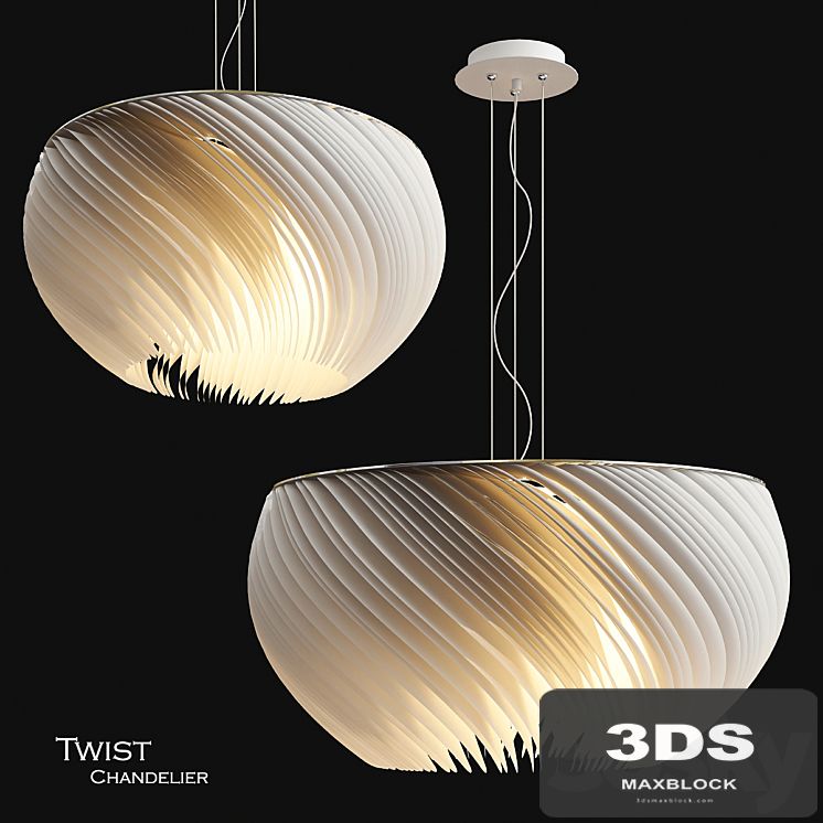Twist chandelier