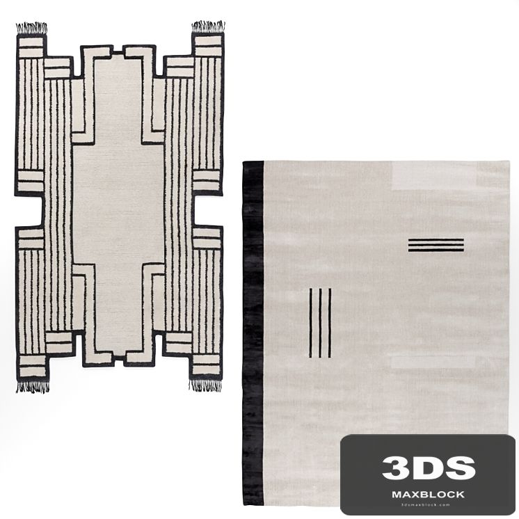 2 Carpets CC-TAPIS - ASMARA and HELLO SONIA RELOADED BLACK