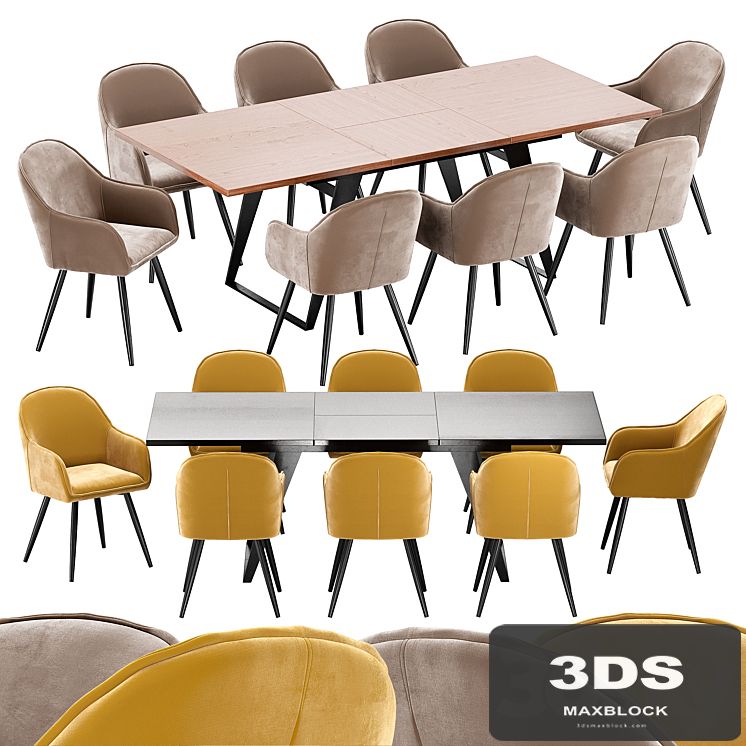 Frida dining chair and table HA1518-3