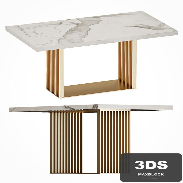 Dining table with marble top | Linkoln cazarina