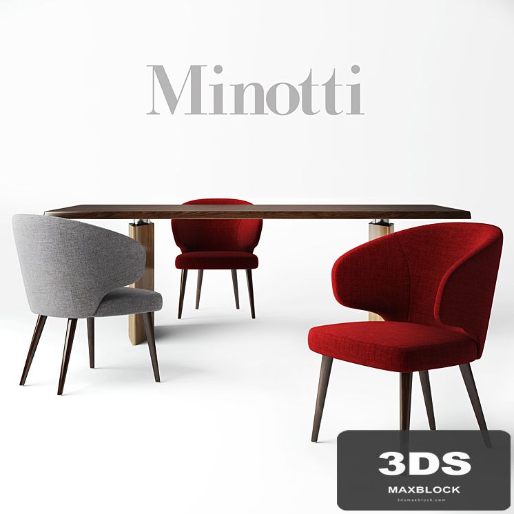 Minotti: chair ASTON, table MORGAN