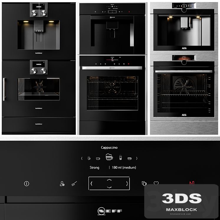 GAGGENAU, AEG and NEFF double oven and coffeemaker collection