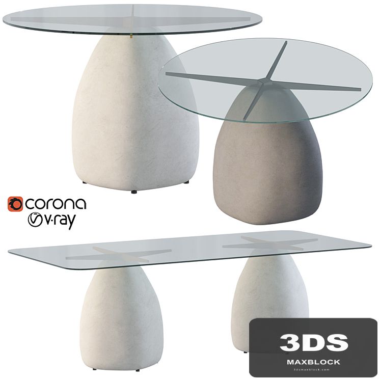 STONE GRAY DINING TABLES CB2