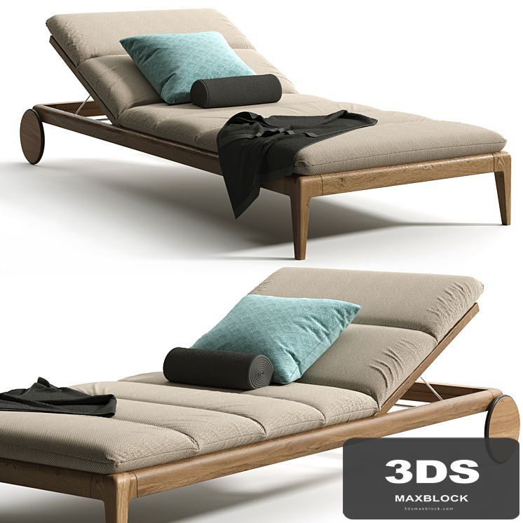 Cruise teak sunbed