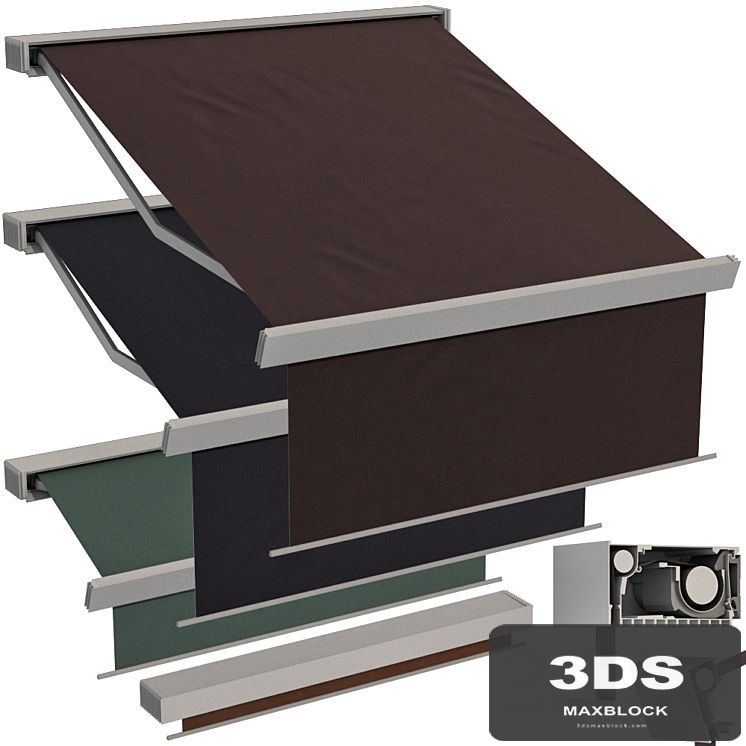 Sliding outdoor awning sun canopy