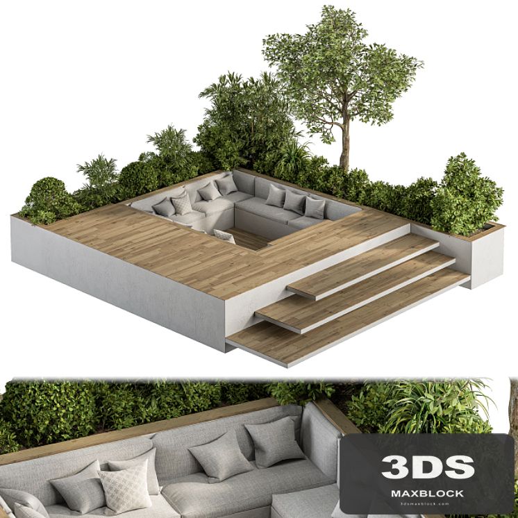 Roof Garden and Landscape Furniture - Set 37