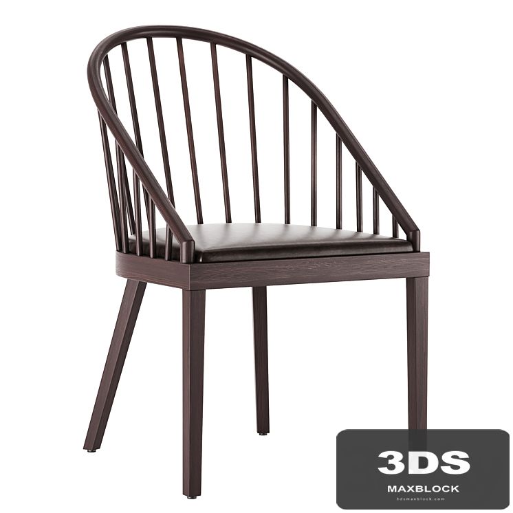 CB2 Comb Blackened Wood Dining Chair