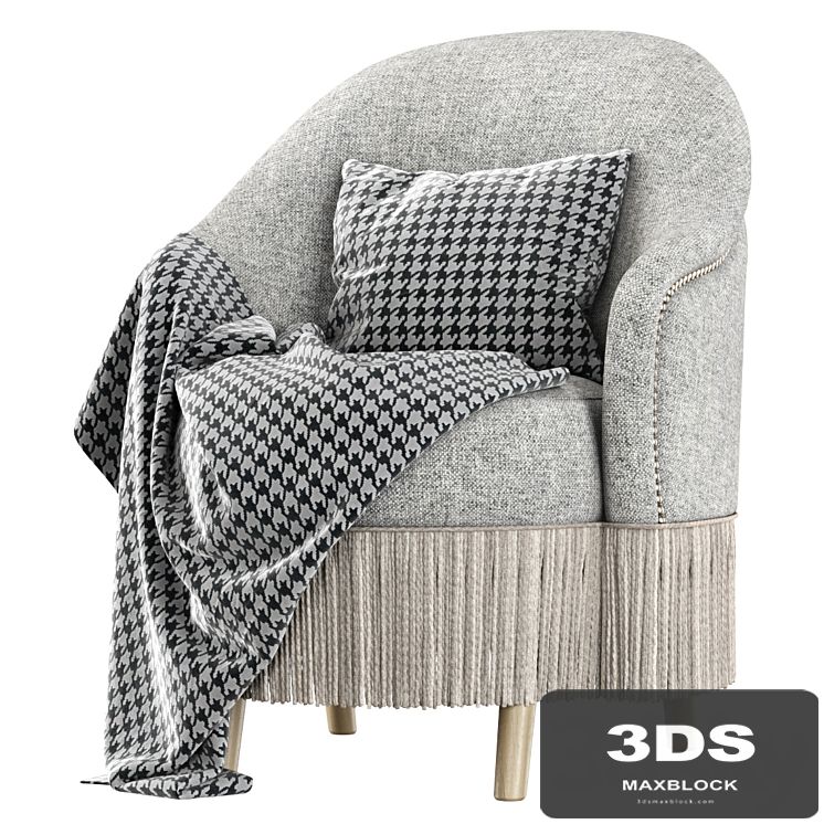 Amanda dining chair with plaid