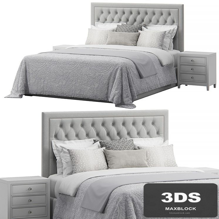 Osborne Fabric King Sized Tufted Headboard Bed