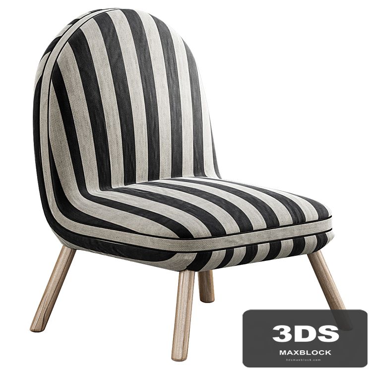 Armchair Upholstered fabric fantasia