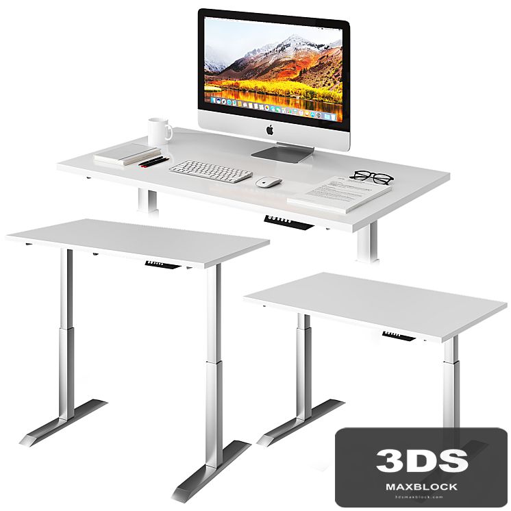 White Lift Desk