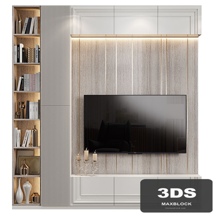 Neoclassical TV wall 020