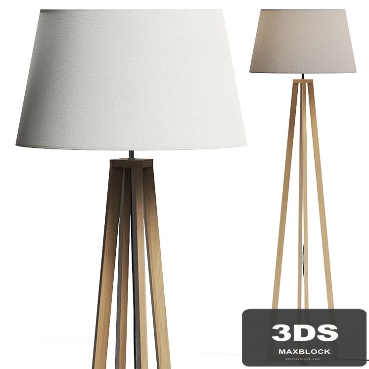 La Redoute Natural Wood Floor Lamp