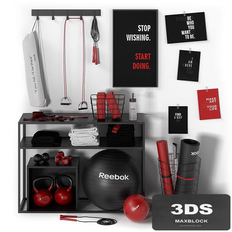 Red and black sports set