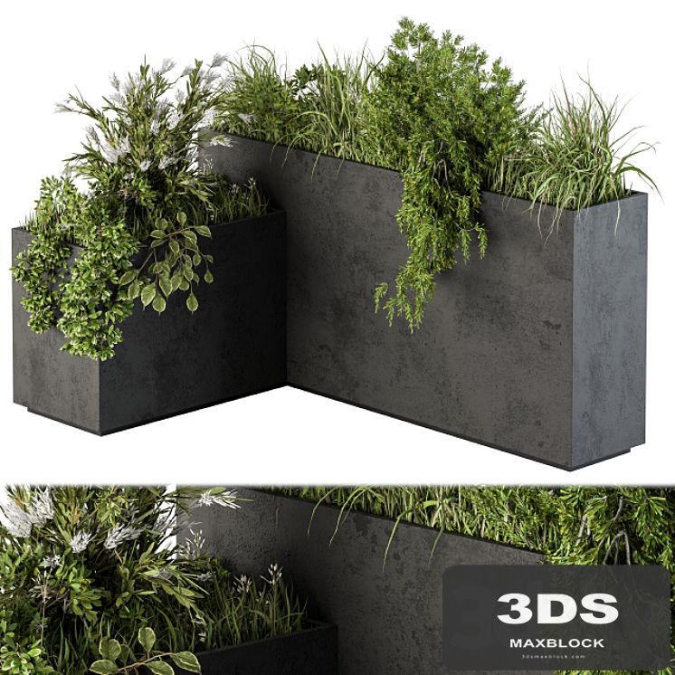 Outdoor Plant Set 248 - Plant L Type Box