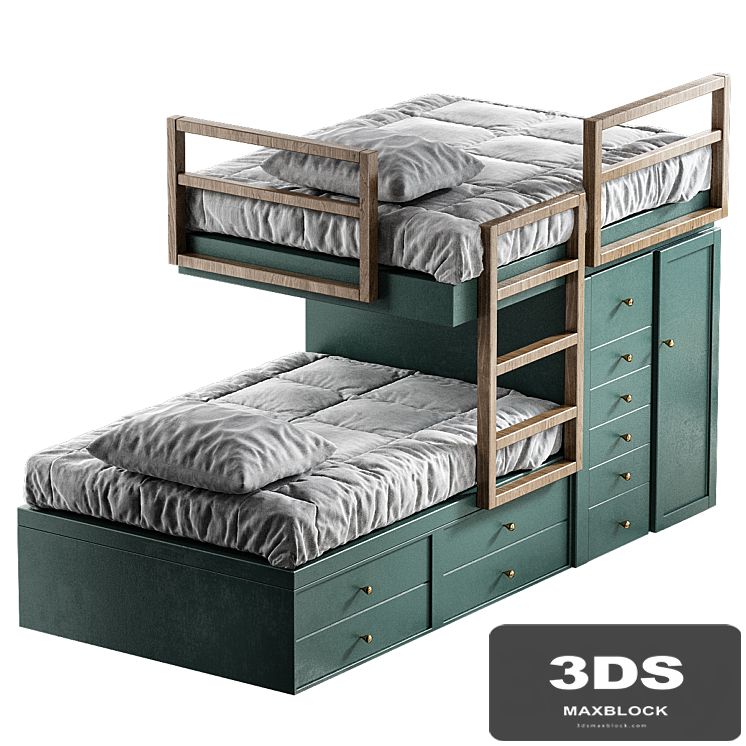 Offset Built-In Bunk Beds