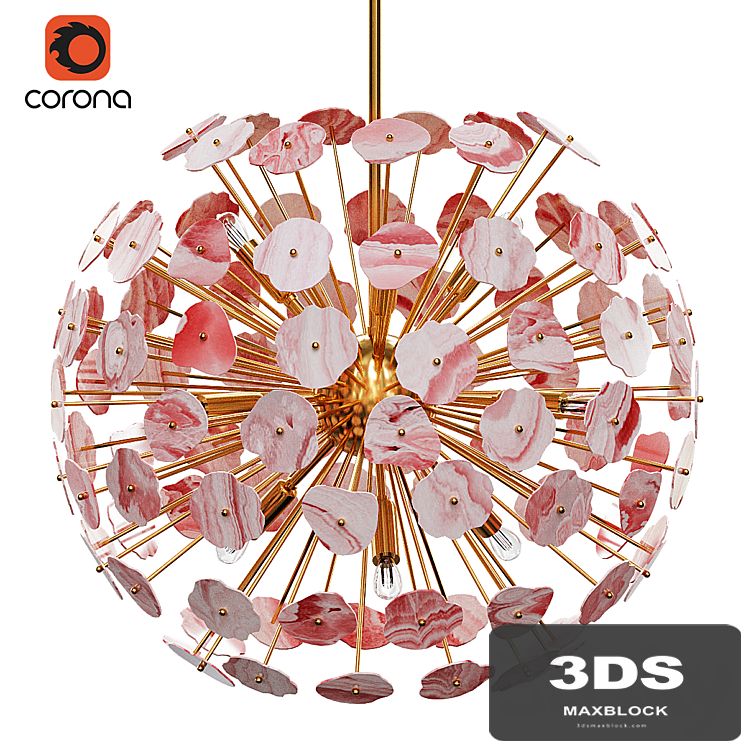 Modern Brass Sputnik Chandelier