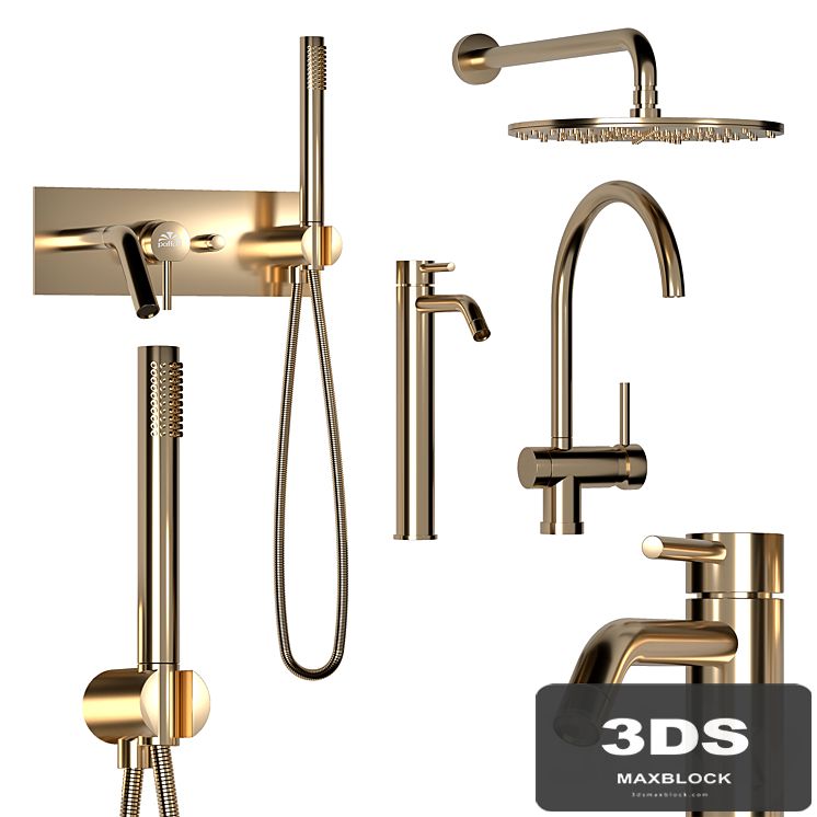 Mixer set Paffoni set GOLD