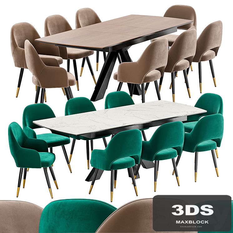 Goldie dining chair and Rovigo 170 table
