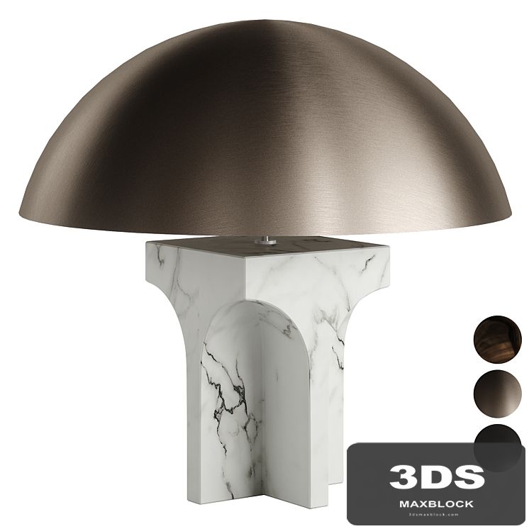 FENDI ROXIE TABLE LAMP CARRARA WHITE MARBLE