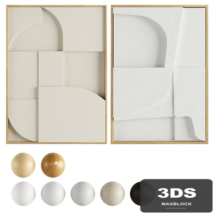 Iolastudios - Plaster Painted Relief Artwork