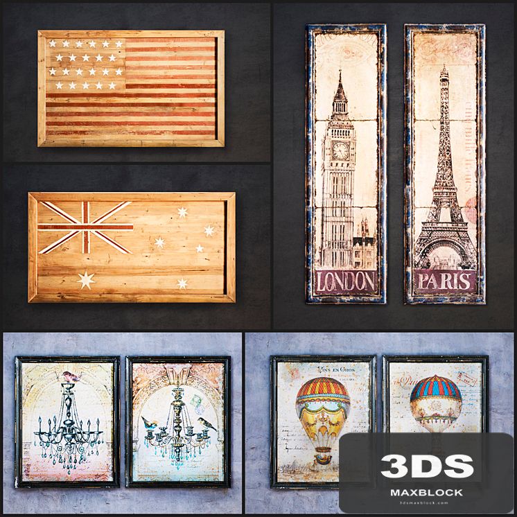 The picture in the frame: 9 piece (Collection 8)