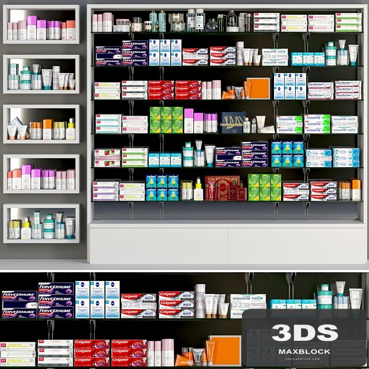 Showcase in a pharmacy