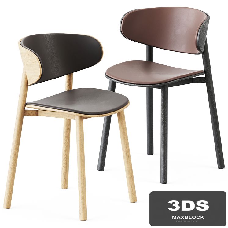 Font Wooden Chair Upholstered by Wiesner-Hager