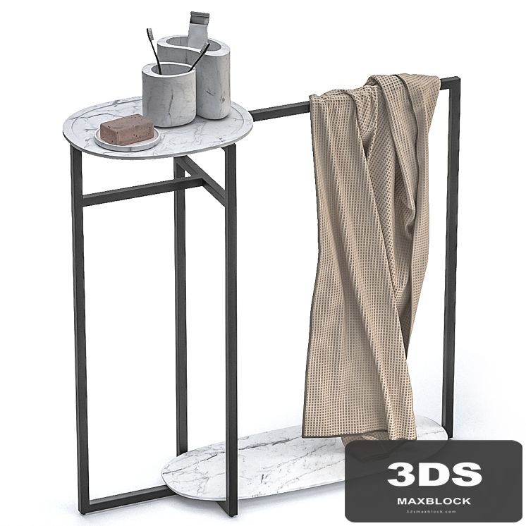 Freestanding towel rack